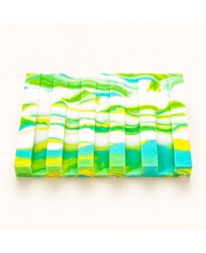 porte savon jesmonite jaune et vert