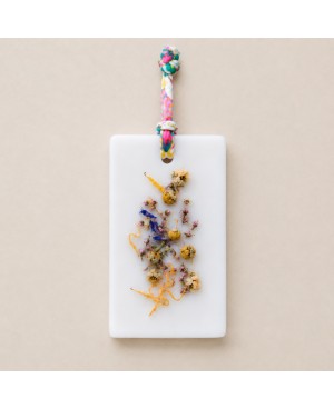 Cire parfumée ambre ou fleur d'oranger, cordon liberty