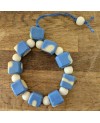 collier perles de savon bleu